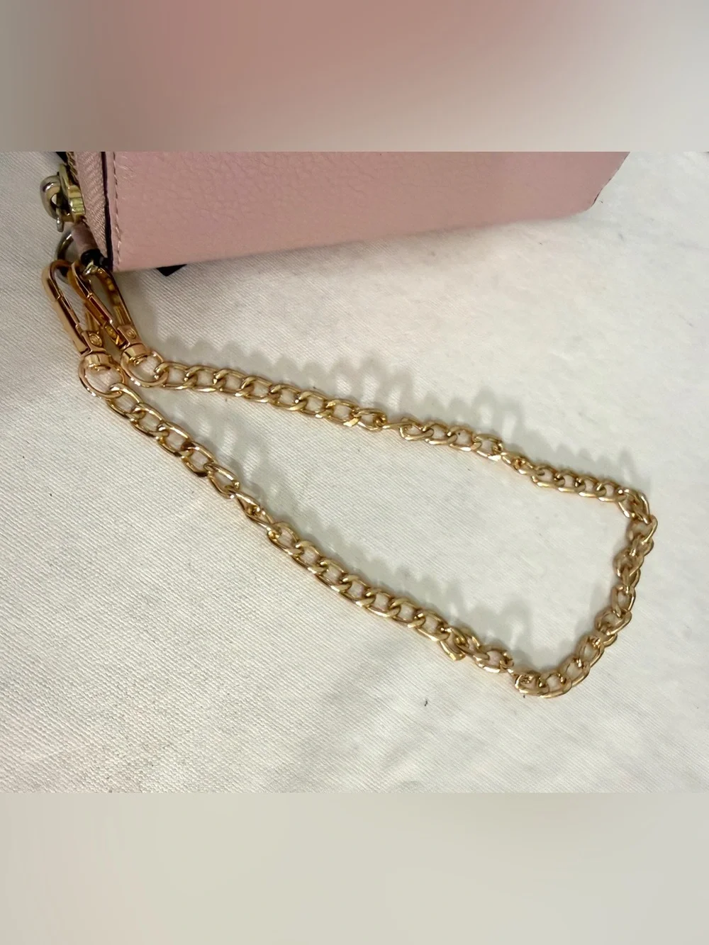 Michael Kors Blush Pink Pebbled Leather Wallet Wristlet with Replacement Strap